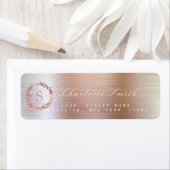 Blush roze rode VIP Monogram Retouradreslabels Etiket (Insitu)