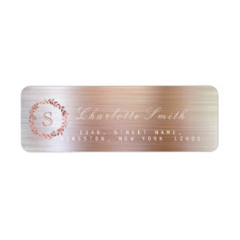 Blush roze rode VIP Monogram Retouradreslabels Etiket