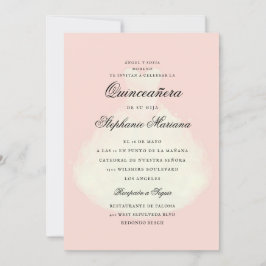 Blush roze romantische jurk Quinceañera Kaart