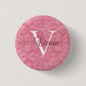 Blush roze ronde button 3,2 cm (Voorkant)