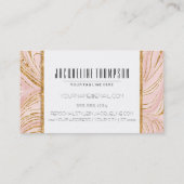 Blush roze rood Glitter Marble Pattern Glam Visitekaartje (Achterkant)