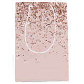 Blush roze rood glitter Sparkle Medium Cadeauzakje (Voorkant)