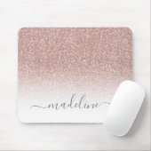 Blush roze rood glitter Sparkle Muismat (Met muis)