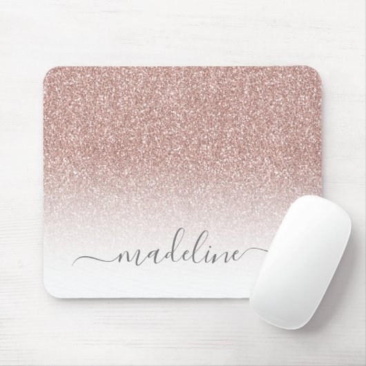 Blush roze rood glitter Sparkle Muismat (Met muis)