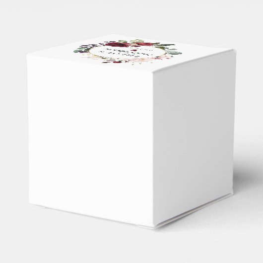 Blush Roze Rood Rose Bloemen Vrijgezellenfeest Bedankdoosjes (Achterkant)