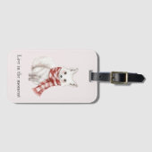 Blush Roze Rood Witte Pepermunt Vos  Bagagelabel (Voorkant (horizontaal))