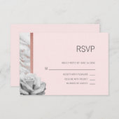 Blush roze roodbruine olie en grijze RSVP bruiloft (Voorkant / Achterkant)