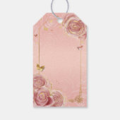 Blush roze roodbruinkroon bedankt voor je plezier cadeaulabel (Achterkant)