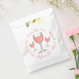Blush Roze Roos All Day Rosé Wijn Bruiloftsfeest Bedankzakje