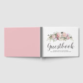 Blush roze roos bloemendoop gastenboek (Volledig)