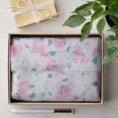 blush roze roos bloemenelegante damast tissuepapier (Geschenk)