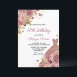 Blush roze Roos Dress 50th Birthday Party Kaart<br><div class="desc">Blush Roze Roos Dress 50th Birthday Party Invitation Meer elegante florale design in onze winkel! Zie bijbehorend collectie in onze winkel</div>
