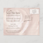 Blush roze roos elegante bruiloft save the date aankondigingskaart (Achterkant)