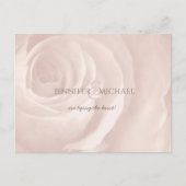 Blush roze roos elegante bruiloft save the date aankondigingskaart (Voorkant)