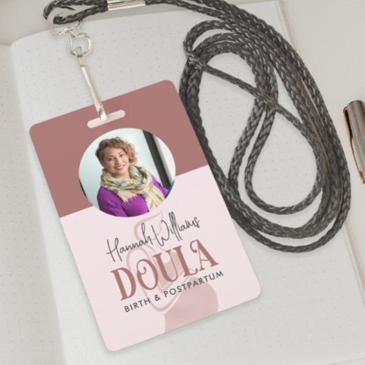 Blush Roze & Roos Gold Birth Foto Doula Badge