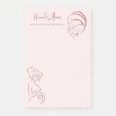 Blush Roze & Roos Gold Birth & Postpartum Doula Post-it® Notes (Voorkant)