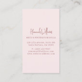 Blush Roze & Roos Gold Birth & Postpartum Doula Visitekaartje (Achterkant)