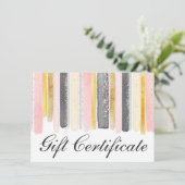 Blush Roze & Roos Gold Chic Chic Certificate Kaart (Staand voorkant)