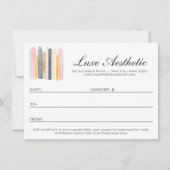 Blush Roze & Roos Gold Chic Chic Certificate Kaart (Achterkant)