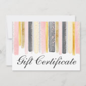 Blush Roze & Roos Gold Chic Chic Certificate Kaart (Voorkant)