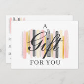 Blush Roze & Roos Gold Chic Chic Certificate Kaart (Voorkant / Achterkant)