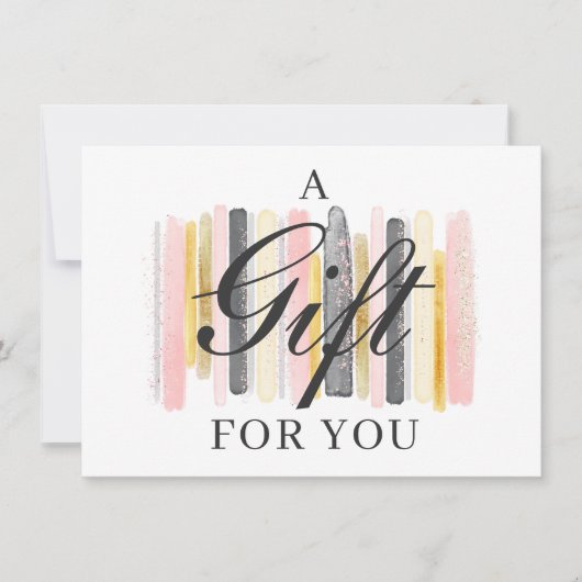 Blush Roze & Roos Gold Chic Chic Certificate Kaart (Voorkant)