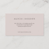 Blush roze Roos Gold Classy Personal Stylist Visitekaartje (Achterkant)