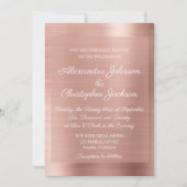 Blush roze - Roos Gold Elegant Wedding Invitation Kaart (Voorkant)
