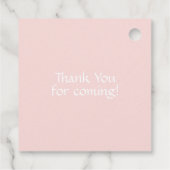 Blush Roze & Roos Gold Floral Unicorn Baby shower Bedankjes Labels (Achterkant)