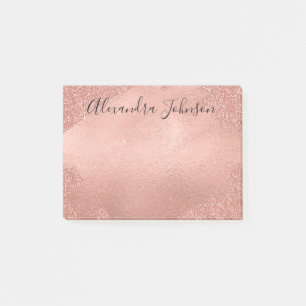 Blush roze - Roos Gold Foil Bruske Stroke Post-it® Notes