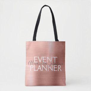 Blush roze - Roos Gold Foil Event Planner Supply Tote Bag