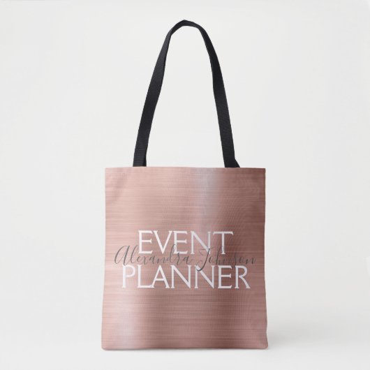 Blush roze - Roos Gold Foil Event Planner Supply Tote Bag (Voorkant)