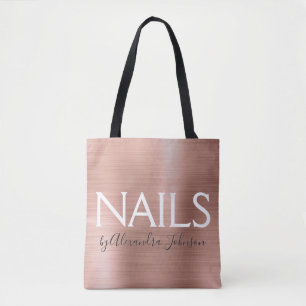 Blush roze - Roos Gold Foil nagels - Salon Tote Bag