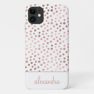 Blush roze - Roos Gold Polka Pantpatroonmonogram Case-Mate iPhone Case