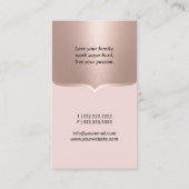 Blush Roze & Roos Gold Professional Foto Visitekaartje (Achterkant)