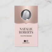 Blush Roze & Roos Gold Professional Foto Visitekaartje (Voorkant)
