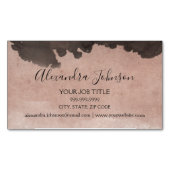 Blush roze | Roos Gold Waterverf Magnetisch Visitekaartje (Voorkant)