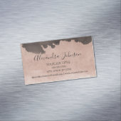 Blush roze | Roos Gold Waterverf Magnetisch Visitekaartje (Voorbeeld)