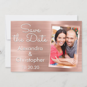 Blush roze   Roos Gold Wedding Save the Date