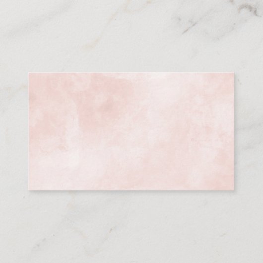 Blush Roze & Roos Goud Gereserveerde Zitting Bruil Plaatskaartje (Achterkant)