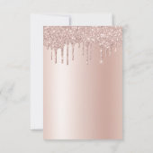 Blush Roze - Roos Goud Meisje Baby shower Kaart (Achterkant)