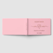 Blush roze roos goud mr mevrouw bruiloft gastenboek (Volledig)