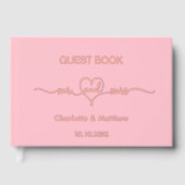 Blush roze roos goud mr mevrouw bruiloft gastenboek (Voorkant)