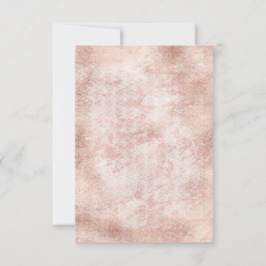 Blush roze roos goud vetplanten bruiloft RSVP (Achterkant)