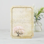 Blush roze Roos gouden bruiloft Kaart (Staand voorkant)