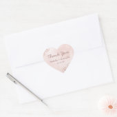 Blush Roze & Roos Gouden Folie Chique Bruiloft Dan Hart Sticker (Envelop)