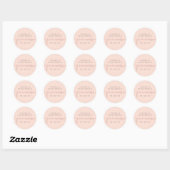 Blush Roze & Roos Gouden Kalligrafie Quinceañera Ronde Sticker (Vel)