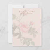 Blush roze Roos Note Kaart Notitiekaartje (Voorkant)