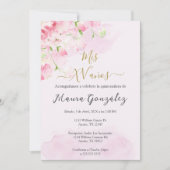 Blush roze roos quinceañera uitnodiging (Voorkant)