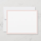 Blush roze roos retro gepersonaliseerde briefpapie notitiekaartje (Achterkant)